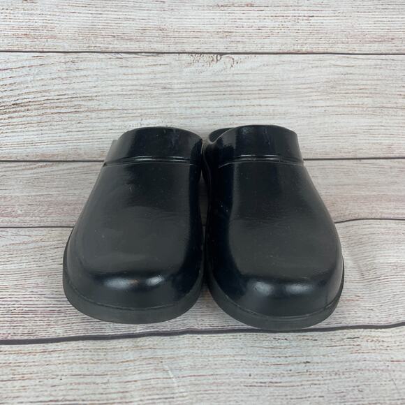 OOFOS OOcloog Luxe Womens Sz 10 Clogs Black Patent Leather - Picture 4 of 10